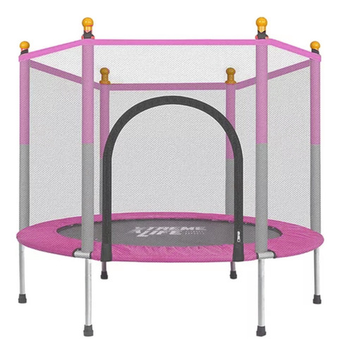 Cama Elastica Pequeña 1.4 Metros 4.6 Pies Rosa Con Malla