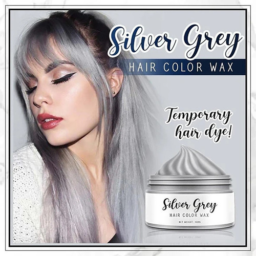 Cera De Color De Pelo Plateado Instantáneo Plata Temporal Co