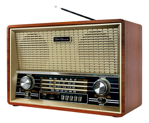 Parlante Mlab 8733 Retro Grund Bluetooth Usb Fm Color Café