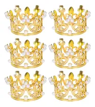 Comprar 6 Coronas De Metal Para Arreglos Florales, Topper Y Adorno De Pastel, Diseño De Reina Y Princesa, Decoración Para Tartas De Cumpleaños Y Bodas, Accesorios Elegantes Con Perlas, Ideal Para Fiestas