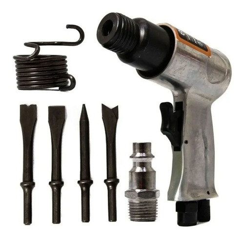 Imagen 1 de 7 de Martillo Demoledor Neumatico 150mm Salkor Con Cinceles