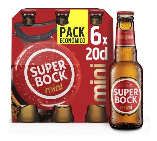 Sixpack Cerveja Importada Portuguesa Super Bock 250ml