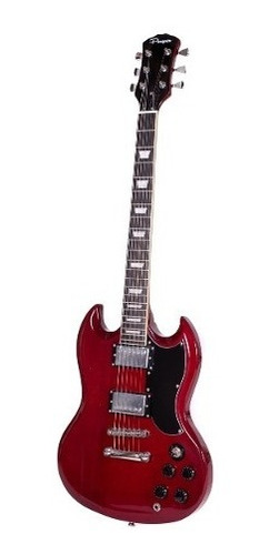 Imagen 1 de 8 de Guitarra Eléctrica Parquer Sg Cherry Roja Con Funda