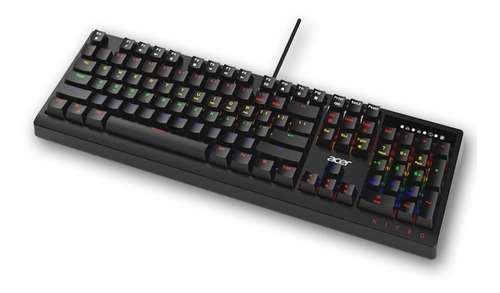 Teclado Gamer Acer Okb950 Mecanico Switch Blue Luces Rgb Pc