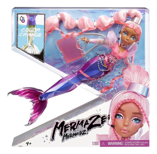 Muñeca Sirena Mermaze Mermaidz Harmonique Cambia De Color