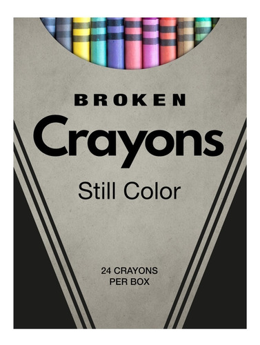 Cuadro Decorativo Canvas Crayones Quebrados Siguen Pintando