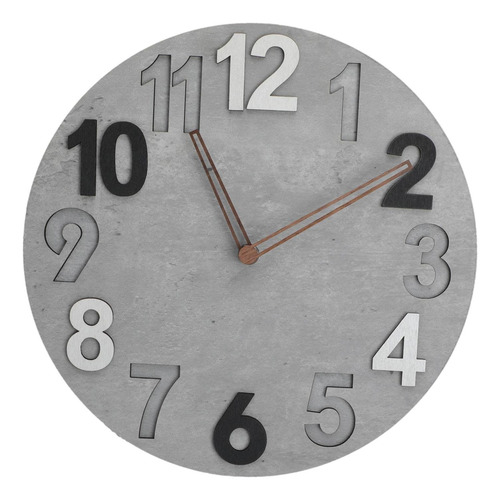 Reloj De Pared Reloj De Pared Decorativo De 12 Pulgadas Gris