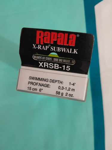 Señuelo De Pesca Rapala X-rap Subwalk Xrsb-15 Gold Olive