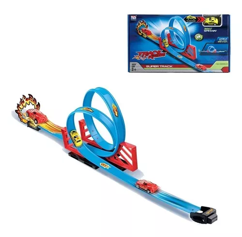 Pista Compatível Hot Wheels Corrida 360° Lançador Automático - Dupari