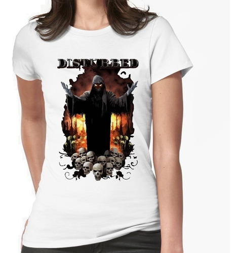 Camisa De Dama Moderno Estilo Rock Disturbed