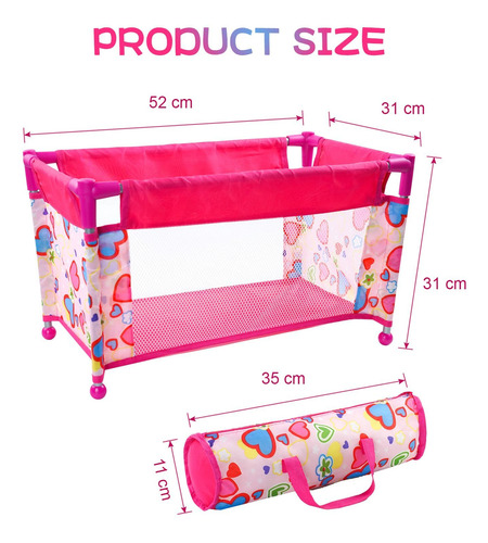 Cama Plegable Para Muñecas Jizhi Reborn Con Bolsa De Almacen