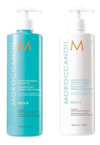 Moroccanoil Reparador en dosificador de 500ml cada uno Shampoo y acondicionador