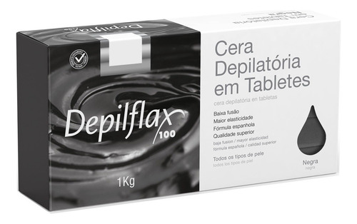 Combo 2kg Cera Quente Em Tabletes Negra E Natural Depilflax