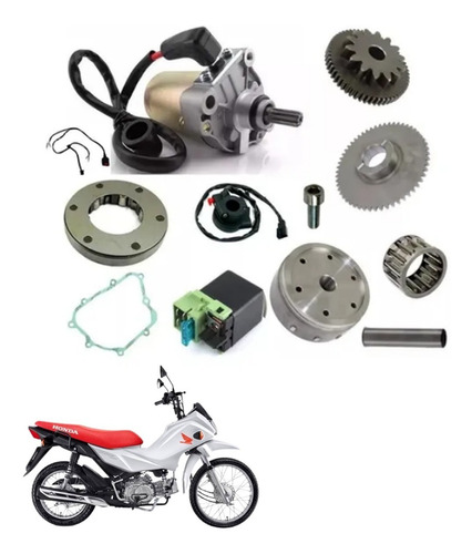 Kit Partida Elétrica Completo Honda Pop 110i 2016 A 2022