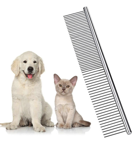 Dog Combs For Grooming, Metal Cat Comb For Removing Tangl...