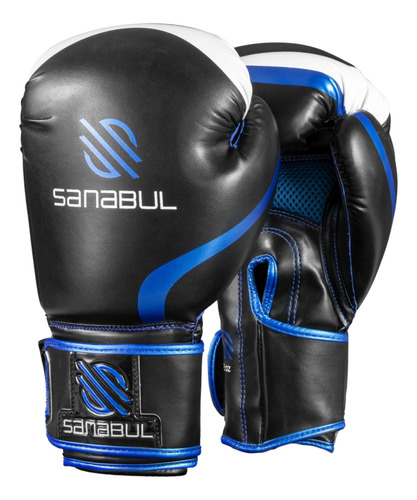 Guantes De Boxeo Sanabul 8 Oz Black/metallic Blue
