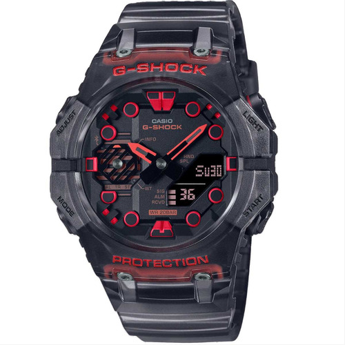 Reloj Casio G-shock GA-B001G-1ADR *bluetooth *carbono Color de correa negro Color del bisel negro Color de fondo negro