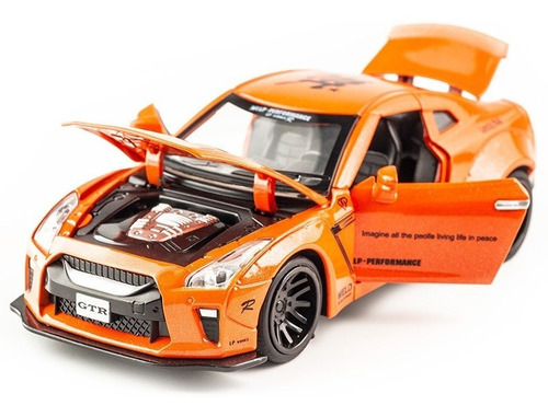 Miniatura Nissan Gtr R35 Metal Escala 1:32 Luz Y Sonido