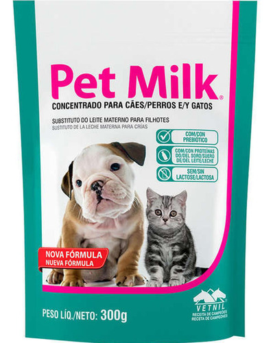 Pet Milk 300g - Alimento Substitutivo Para Cães E Gatos
