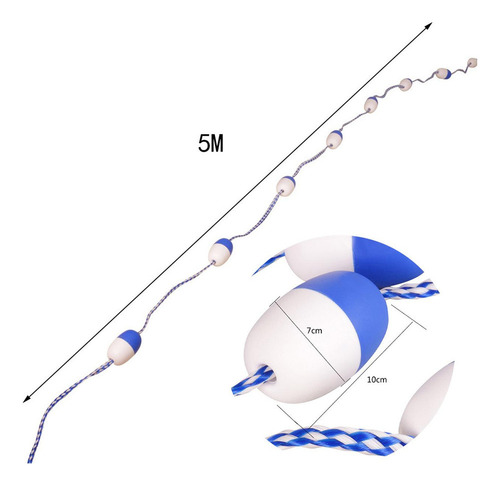 . Kit Flotador Cuerda Seguridad For Piscinas Flotadores Boya