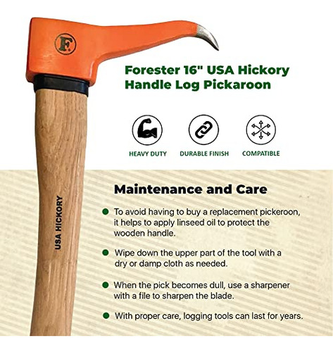 Hookaroon Pickaroon Logging Tool - 16 Inch Usa Hickory ...
