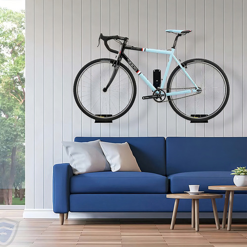 Kit 02un Suporte Bicicleta Parede Universal Encaixe Bike Cor Preto