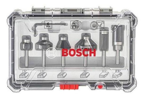 Set De Fresas Bosch Bordes Rod 6 Pcs 1/4 