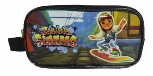 17 polegada subway surfers jogo meninas & meninos mochila