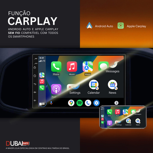 Central Multimidia Android Auto Chevrolet Onix 2019 2020