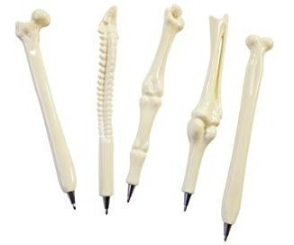 Imagen 2 de 10 de Lápiz Pasta Forma De Hueso 6 Lápices Para Médico Enfermera