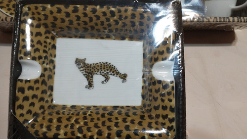 Juego De Café Estilo Versace Atigrado Con Cenicero De Regalo