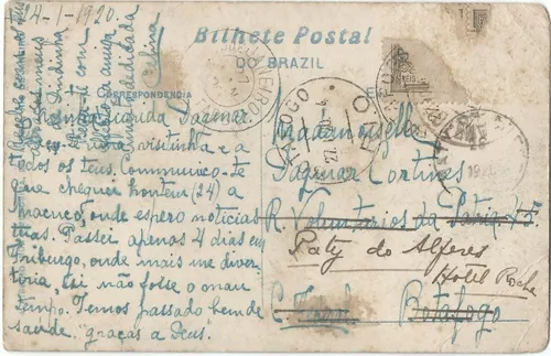 Cartão Postal Antigo Nova Friburgo Rj Clube De Xadrez 1953