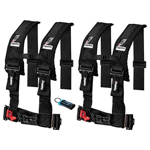 Set Of 2 Dragonfire Racing 4-point 3  H-style Harness W...