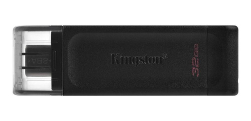Imagen 1 de 3 de Pendrive Kingston DataTraveler 70 DT70 32GB 3.2 Gen 1 negro