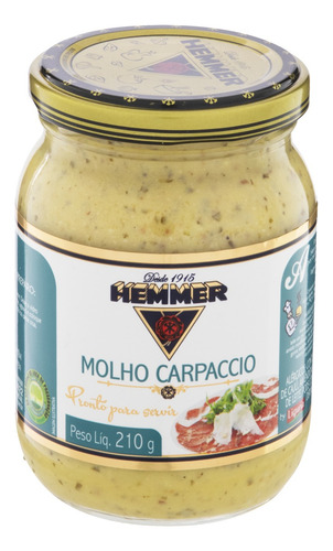 Molho Carpaccio Hemmer 210 g