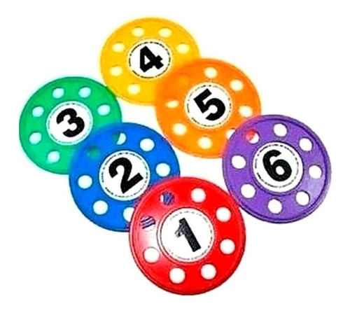 Imagen 3 de 7 de Juego De Buceo 6 Discos Numerado Sumergible Nvo 8923 Bigshop