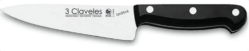 Cuchillo De Cocina Chef 3 Claveles Uniblock 13cm Acero 1153 Color Negro