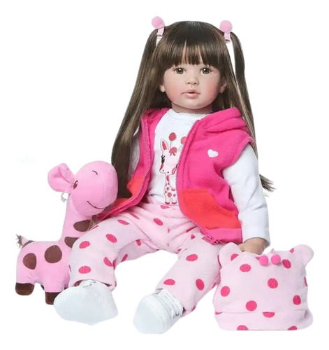 Boneca Bebê Reborn Realista Menina Acessórios Silicone Doll
