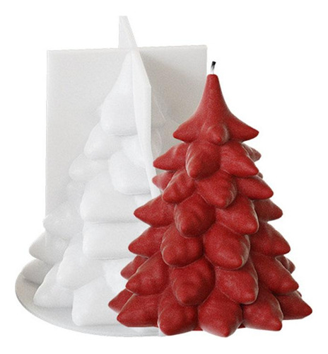 Vela 3d De Papá Noel Con Molde De Silicona Para Árbol De Nav