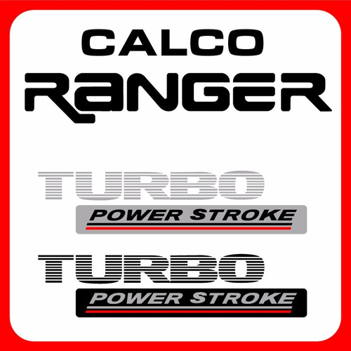 Calcomania Ford Ranger Turbo Power Stroke
