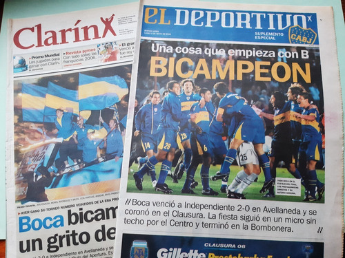 Boca Bicampeón 2006 / Suple El Deportivo Clarín / Con Poster