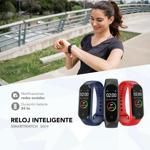 Smartwatch Nictom Sb04 Azul Reloj Inteligente Bluetooth