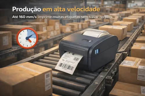 Impressora Termica De Etiqueta E Adesiva Para Ecommerce Full Preto 127 ...