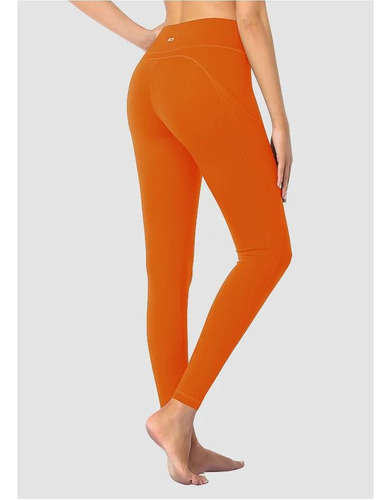 Leggings Axesea Yoga Cintura Alta Cuerpo Entero Naranja Xs