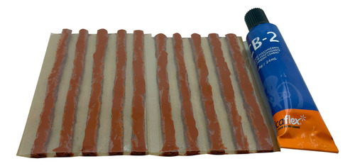 Kit Para Reparo Pneus S/câmara Macarrão C/10 Refil+cola Cb-2