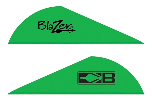 Vanes Blazer Neon Verde X 12 Unidades Arco Y Flecha Arqueria