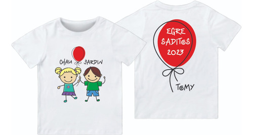 Remera Modal Sublimada Egresados Jardin Primaria Personaliza