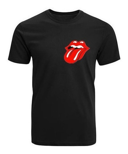 Polera Rolling Stone Lengua Logo Banda Unisex Algodón