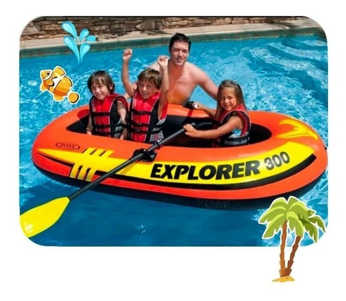 Bote Inflable Explorer 300 Set 3 Pers. 211x117x41 Cm