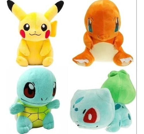 Peluches Pokémon Clasicos Pikachu Charmander Bulbasaur